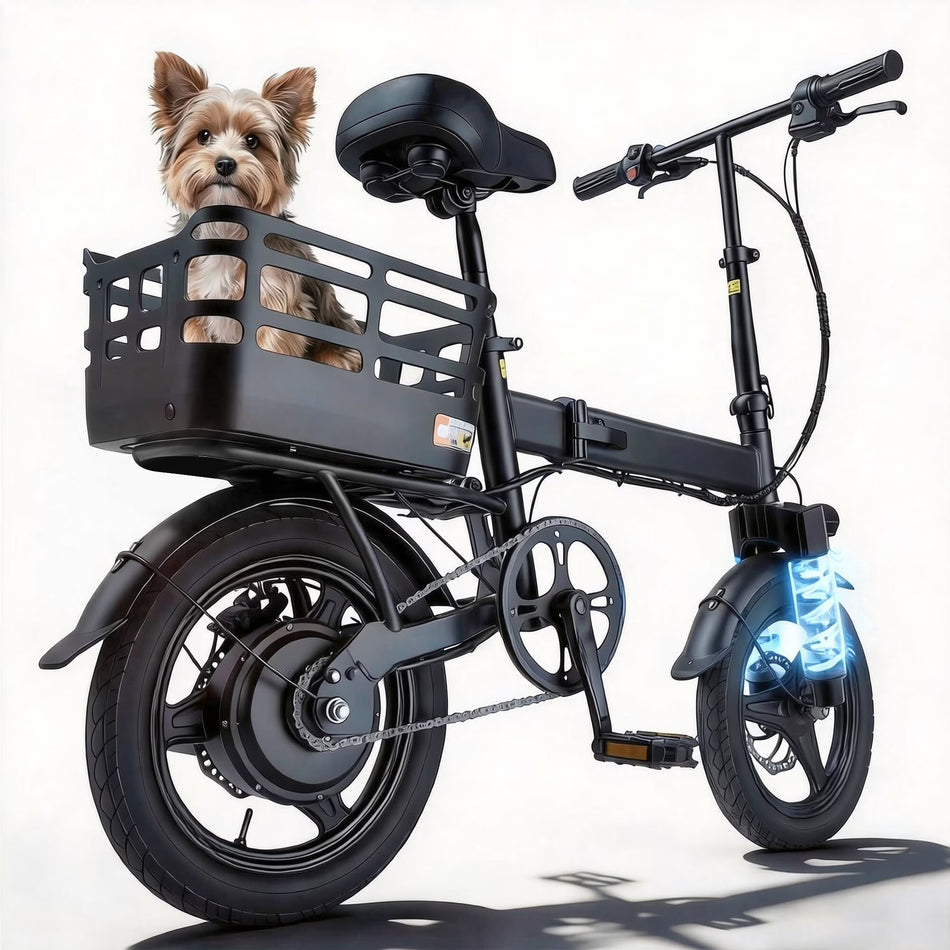 APYEAR A6 - 14" Folding E-Bike with Storage Basket